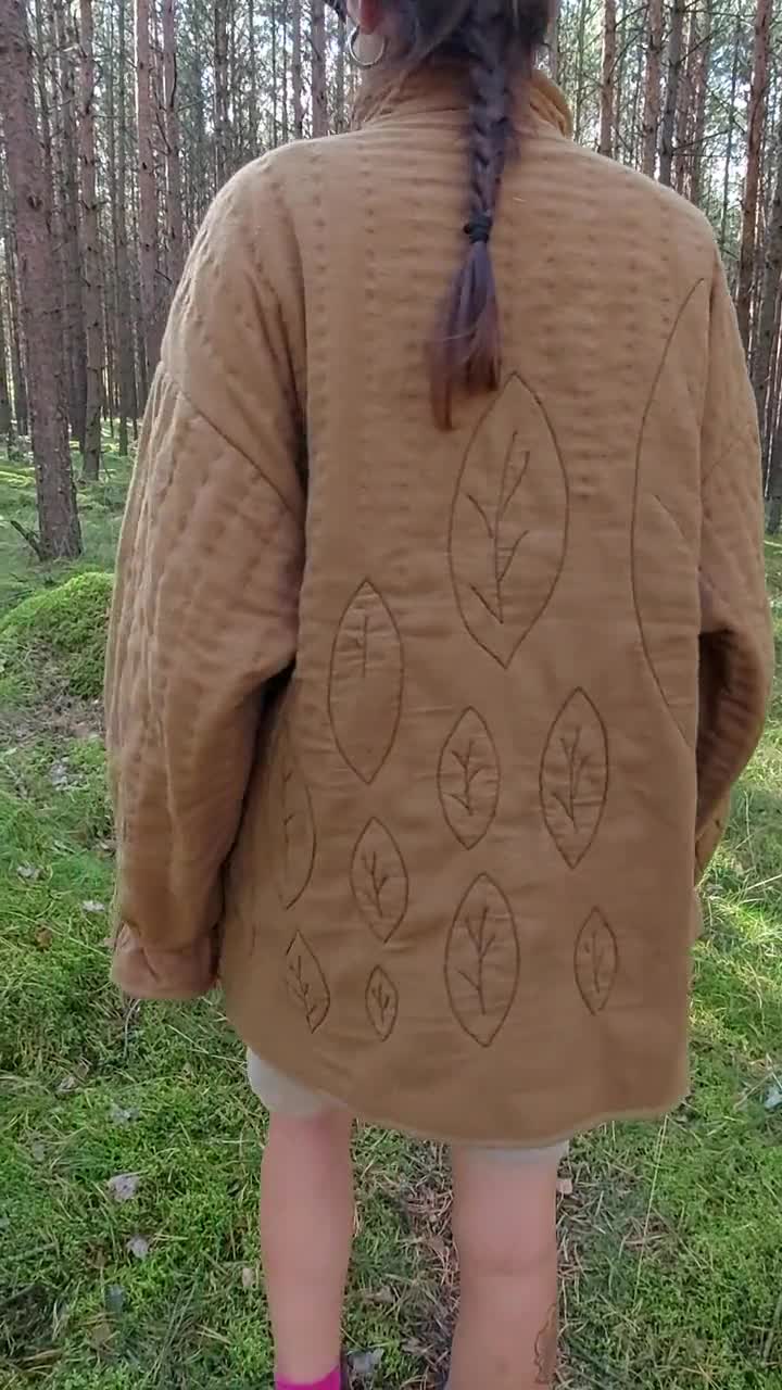 Women Quilted Cotton Coat, Spring Jacket, Boho Jacket, Handmade Coat,  Hippie Coat, Upcycled, Unique, Multicolor Cotton Coat