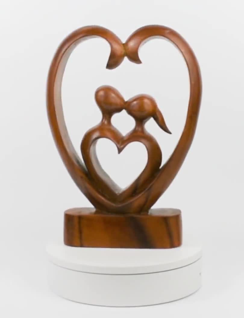 Heart Dil Love Couple Statue Showpiece Gift for Boyfriend Girlfriend Height  30 CM