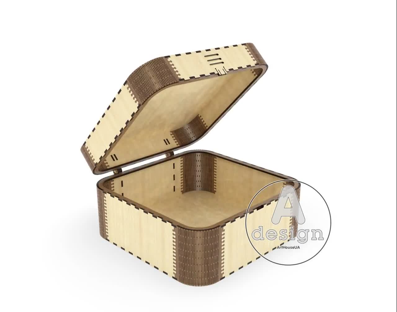 Jewelry Box SVG Vector for Laser Cut, Unique Box for Threads and Needles  DXF, Openwork Organizer for Storing Ready Vector for Glowforge. 