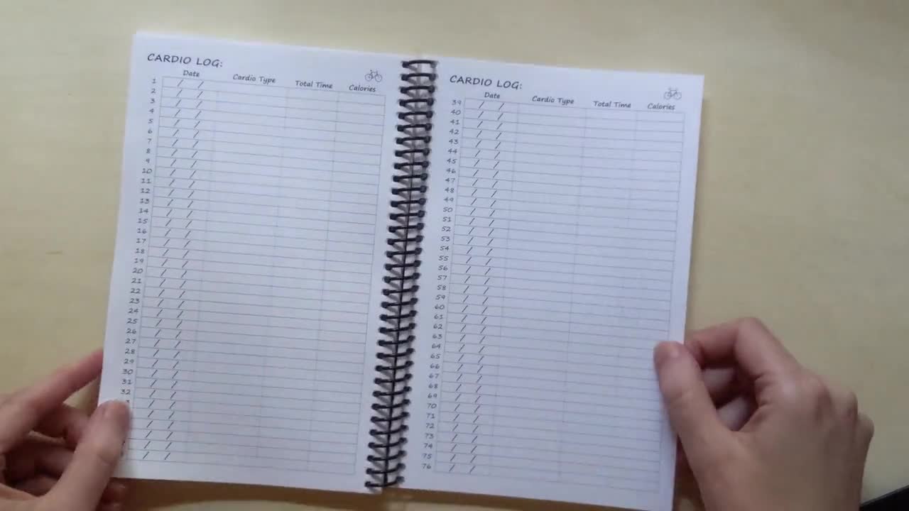 Workout Journal fitness Planner spiral Bound Track and Plan Your Workouts  With This Workout Planner & Cardio Log shipped to You 