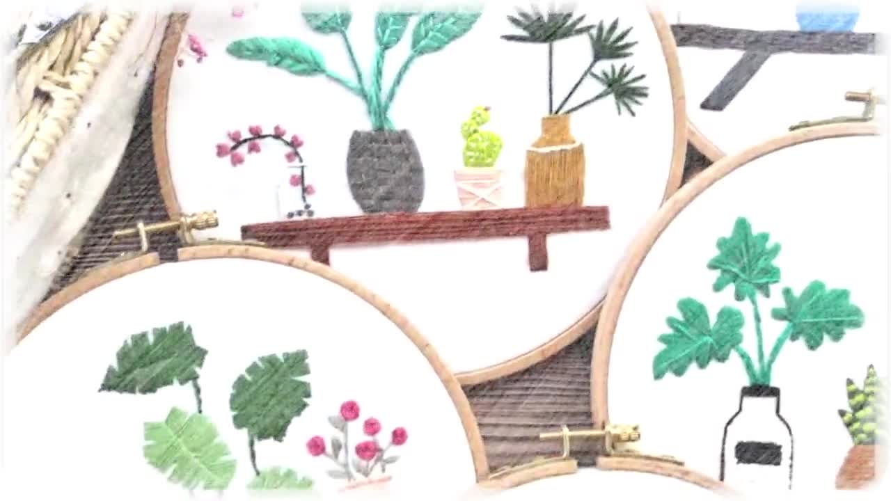 My Little Garden Embroidery KIT FOR KIDS With Pre-printed Fabric