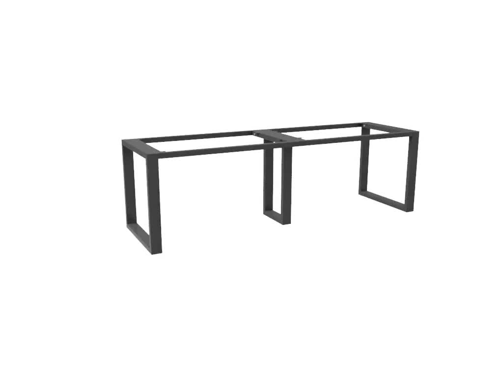Patas de mesa o banco rectangulares con barra de apoyo para mesa de  comedor, banco o escritorio de oficina Industrial steel by STOAKED  Personalizables -  México