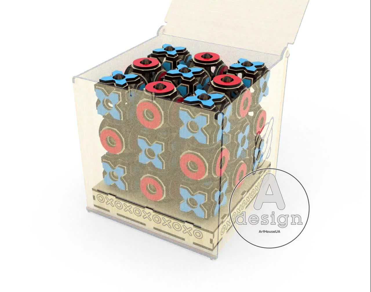 X-0 Board Games For Children, Noughts & Crosses Laser Cut SVG Vector File Digital Download video poster