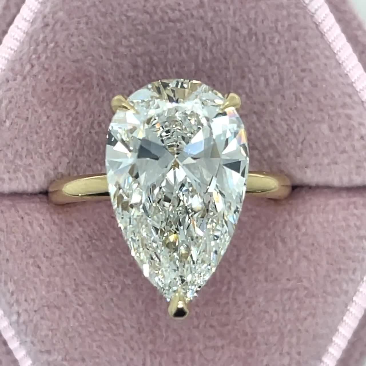 HUGE 7 Carat F Color VS1 Clarity IGI Certified Pear Cut Lab