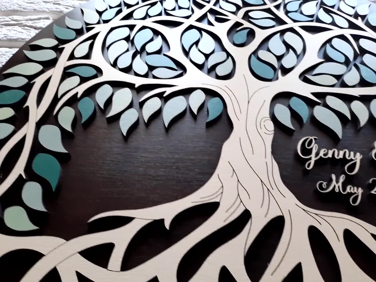 Personalized Custom Wedding Book, Album, Guest Register, Coptic on sale binding, Original double Celtic Tree-Of-Life artwork on cover