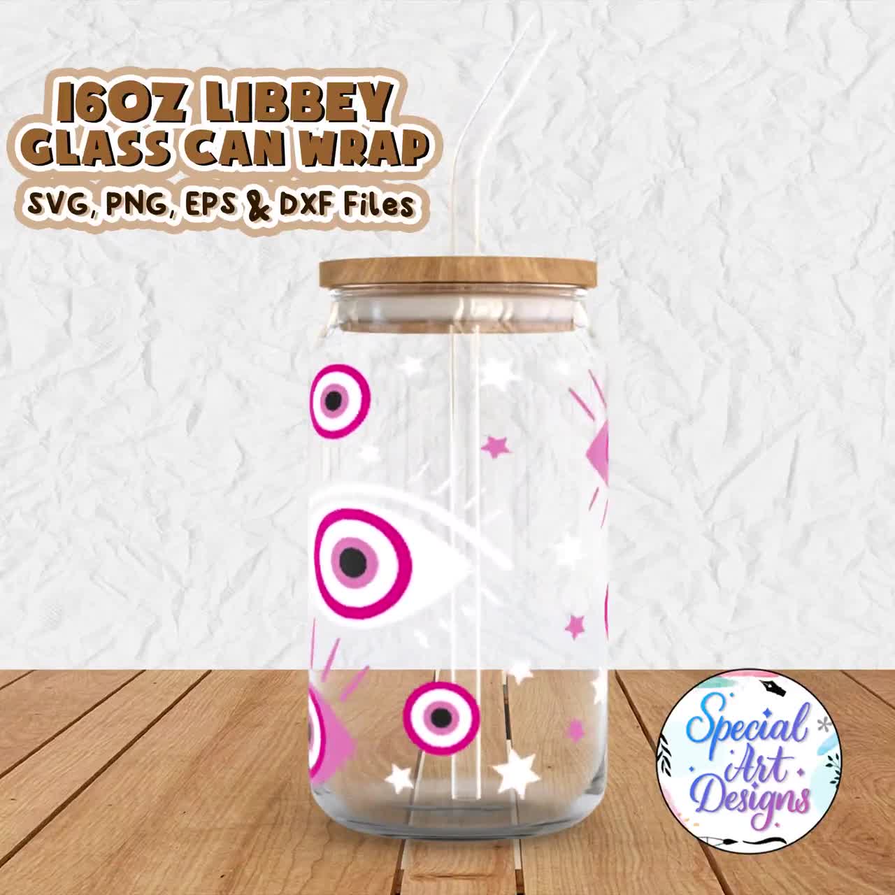 16 20 Oz Libbey Can Glass Template Wraps Graphic by Katine Design