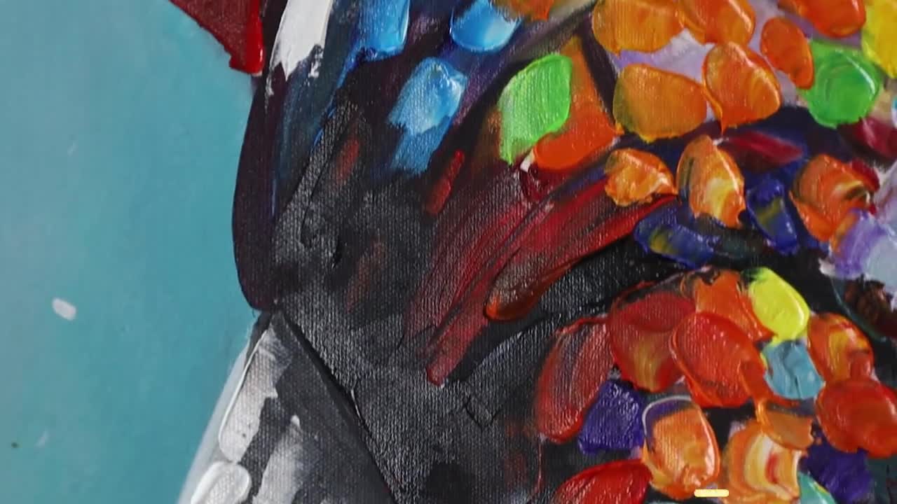 オリジナルの象の絵画：カラフルなポップアート、特大キャンバス壁装飾