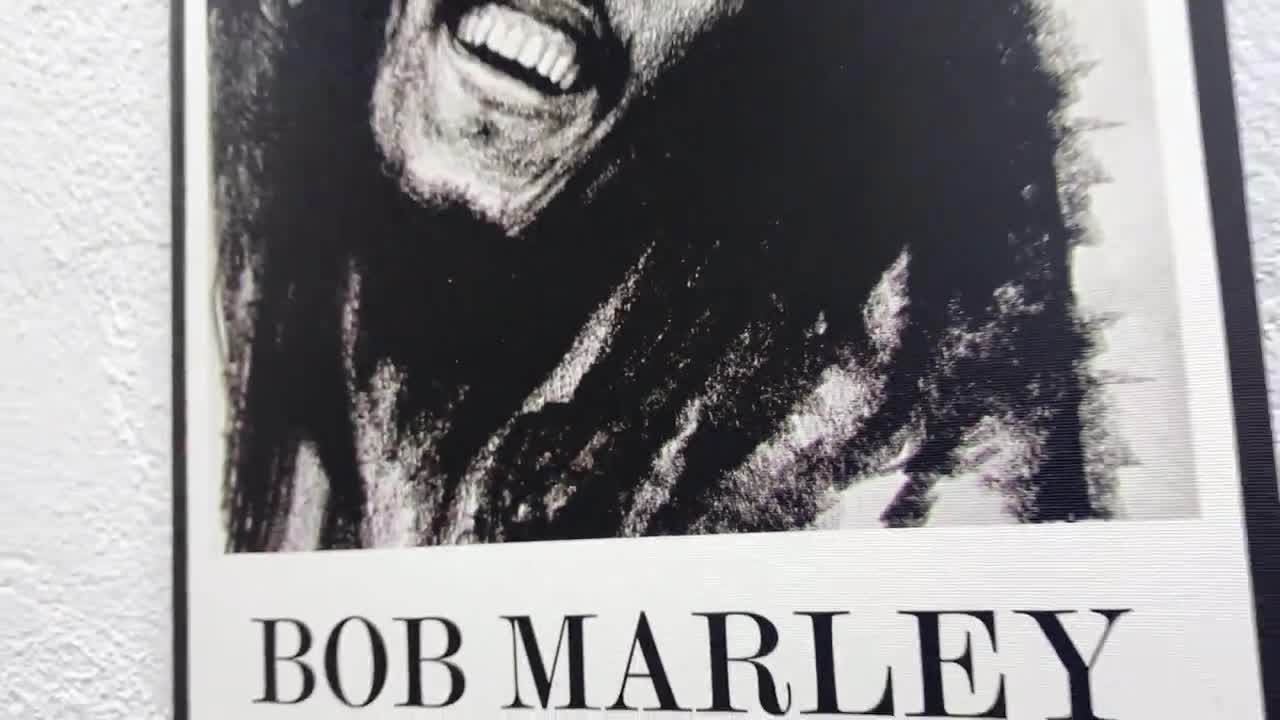 Bob Marley Quote Wall Art - Framed Canvas Reggae Music Picture