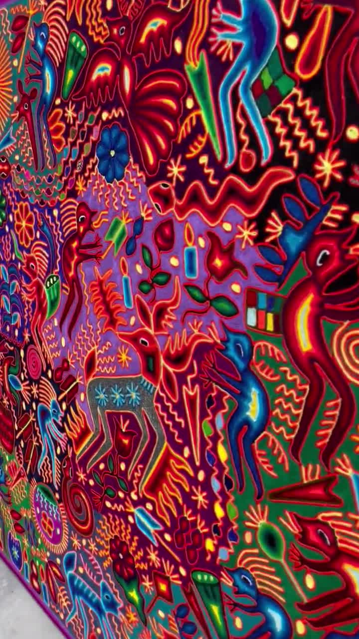 Nierika Huichol Art Yarn Painting - Tawexika — The Nopo