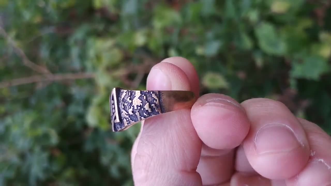 Coat of arms ring Ukrainian army trident jewelry made in Ukraine