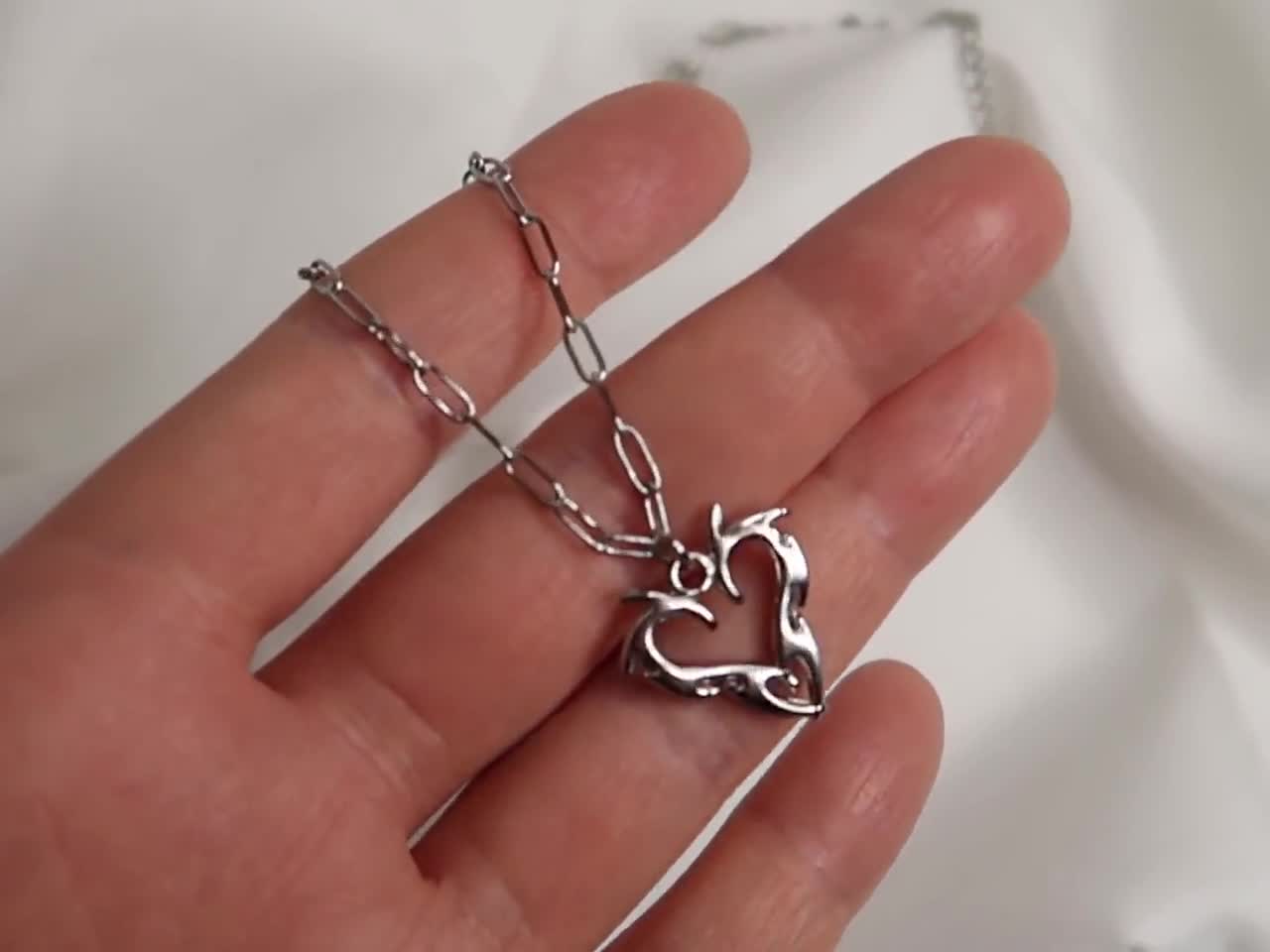 YIN - Edgy Unisex Heart Necklace | Stainless Steel | Tribal