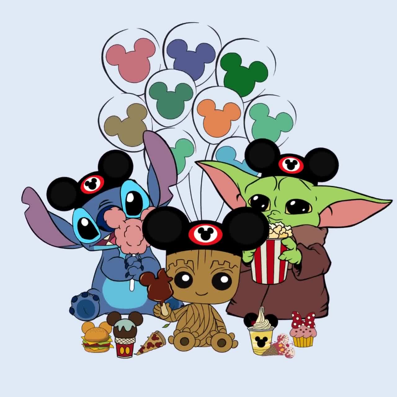 Stitch Wars Png, Globos Yoda Png, Lindo Groot Png, Personajes De Dibujos Animados Png, Amigos De Star Wars Png, Snacks, Alta Resolución, Descarga Instantánea video poster