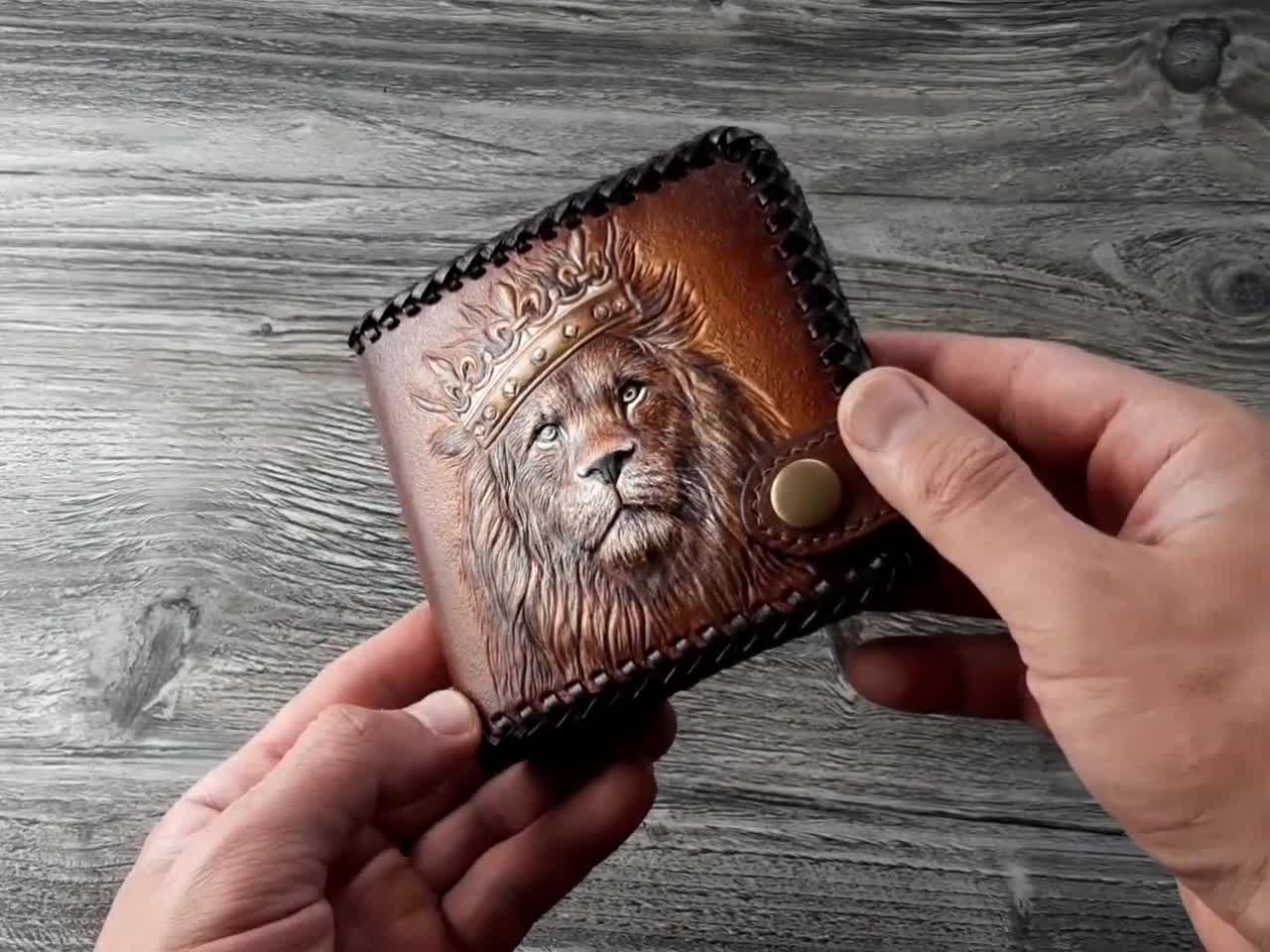 Leather Wallet Hand Tooled Wallet, Raccoon Pocket Hand-Carved, Hand-Painted  Walet, Custom Mens Gift Ukrainian Seller - Yahoo Shopping