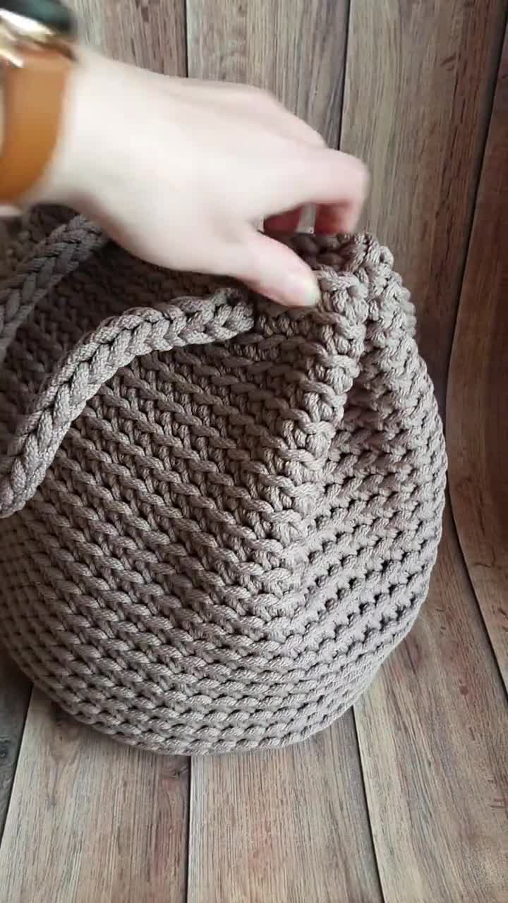 Вязаные сумки крючком мастер класс: вязание из трикотажной пряжи