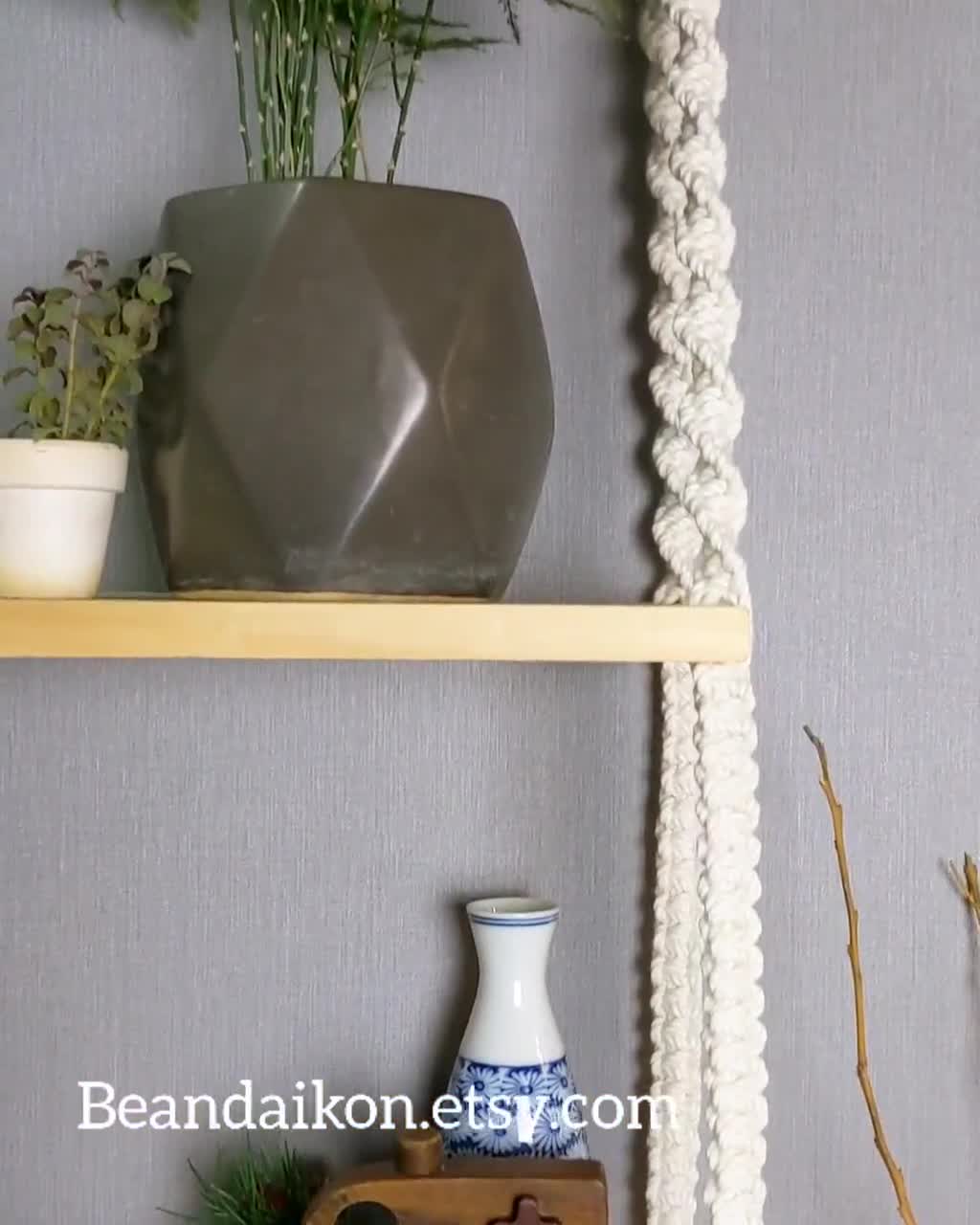 Hanging Shelves 3 Tier Hanging Plant Shelf Boho Farmhouse - Temu