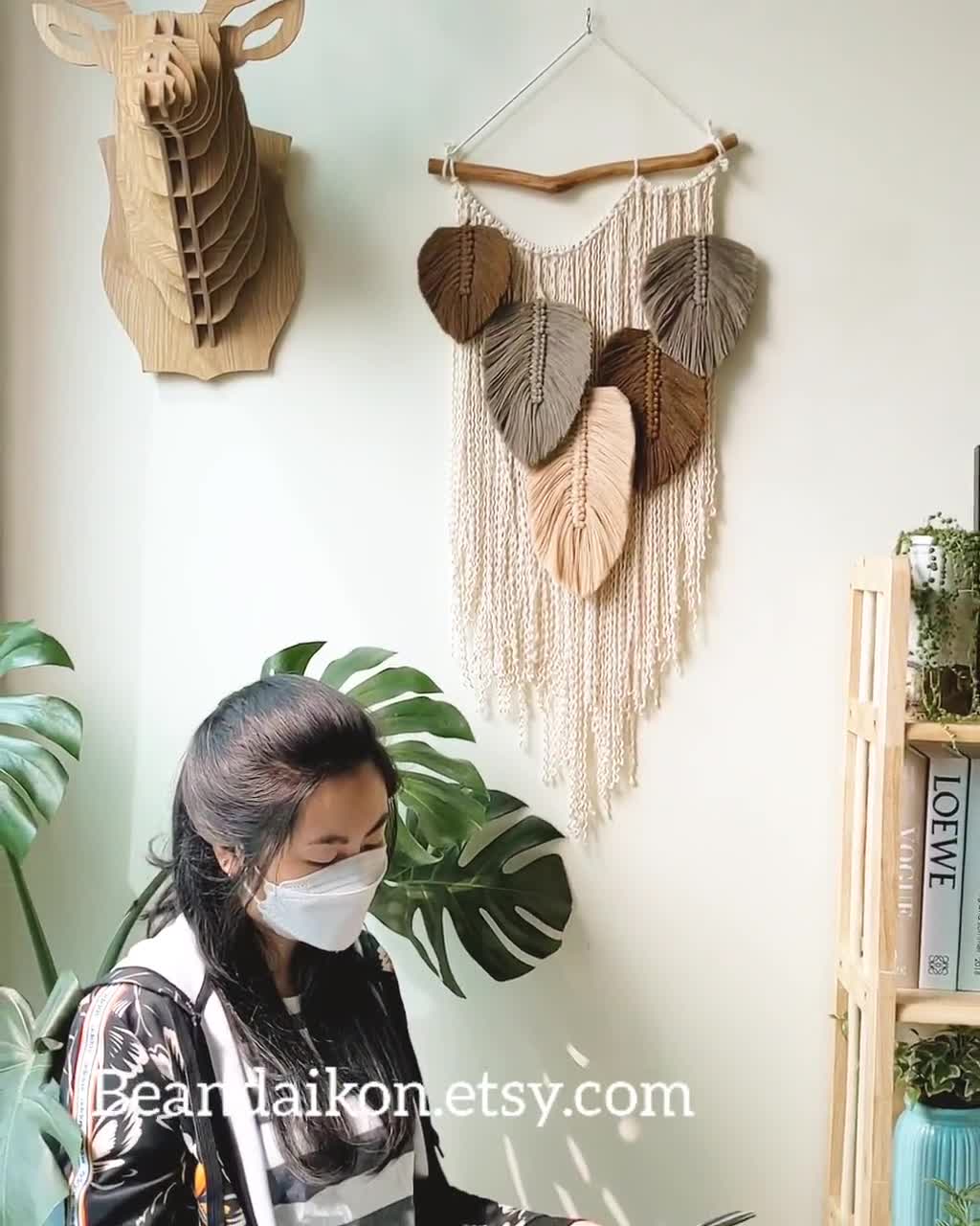 Macrame Wall Hanging  Earth Tone Wall Art — That Knot Place