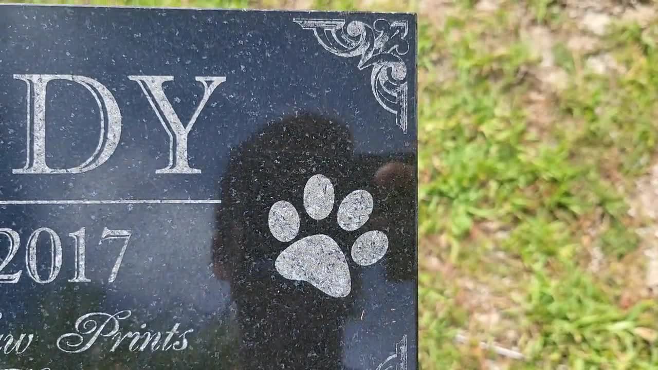 Personalized Dog Memorial Cat Memorial Granite Stone Pet Grave Marker  Engraved in Memory of Headstone Custom Engraved Garden Memorial Stone 