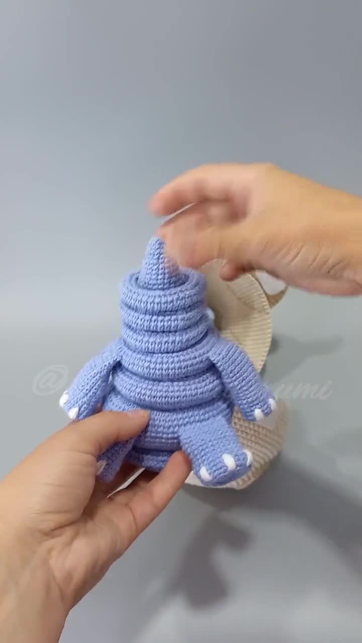 Baby Dino Stacking Toy in the Egg Shell Crochet Pattern, Amigurumi