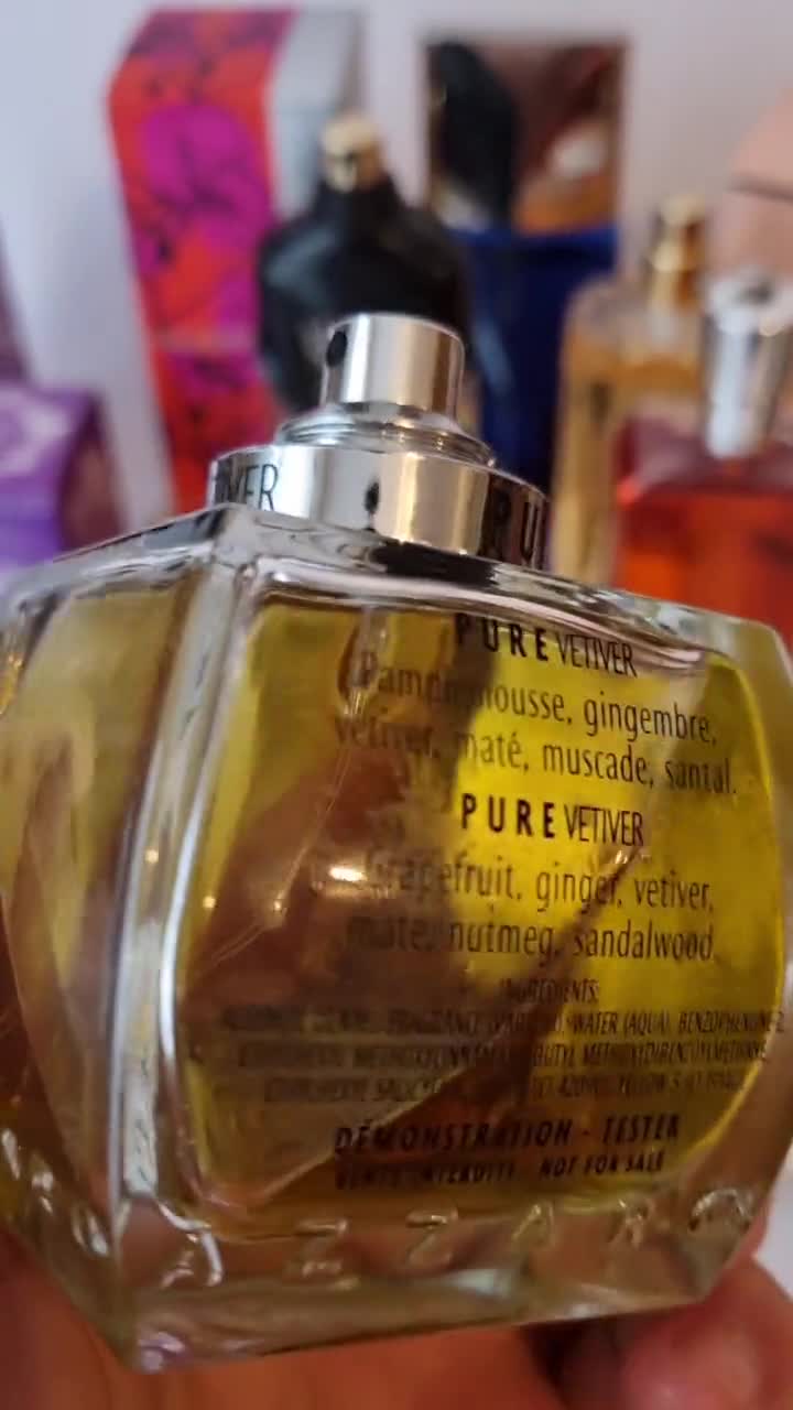 Azzaro Pure Vetiver Eau De Toilette Perfume Bottle, Vintage