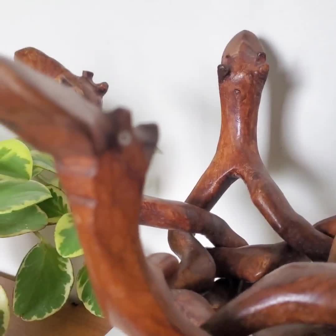 5 Camels Hand Carved Wood Folding Pedestal Stand - Etsy