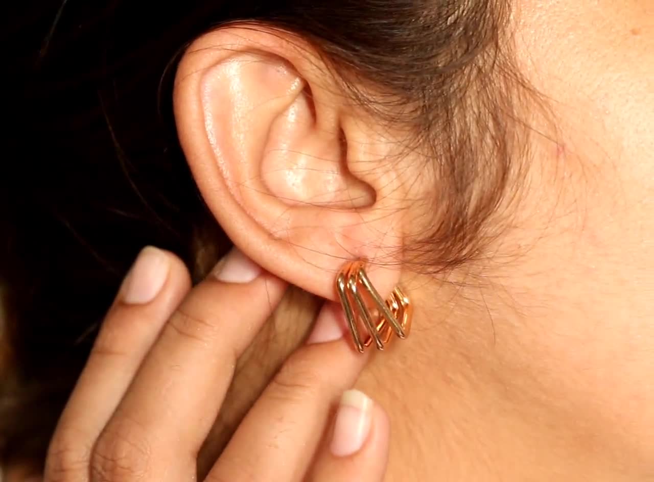 Orecchini a cerchio pendenti con catena a maglie in acciaio inossidabile 304 all'ingrosso