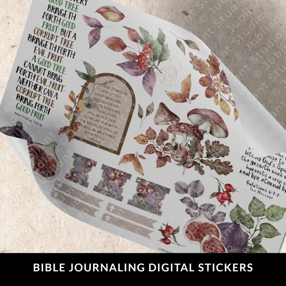 6 pcs. Stickers, From the Book of Luke, Bible stickers, bible journaling,  stickers