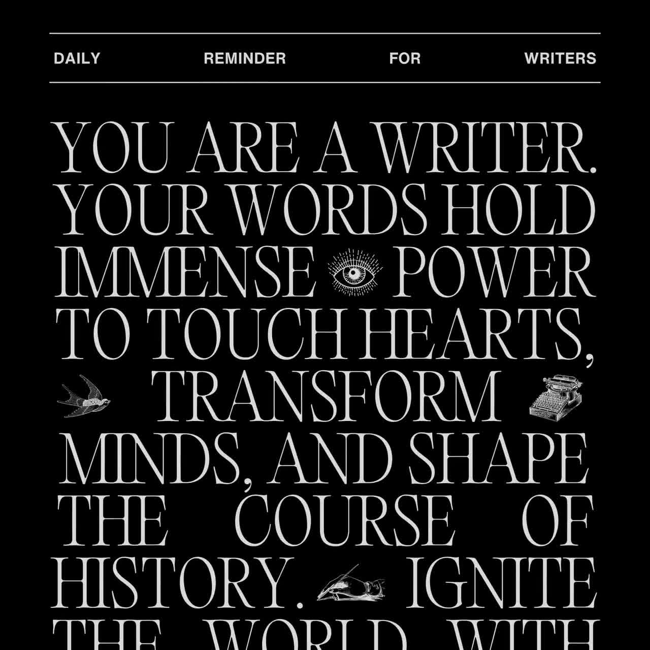 Writing Motivation Poster, Gift for Writer, Author, and Poet, Writing  Manifesto Print, Inspirational Writing Poster, Wall Art for Writers 