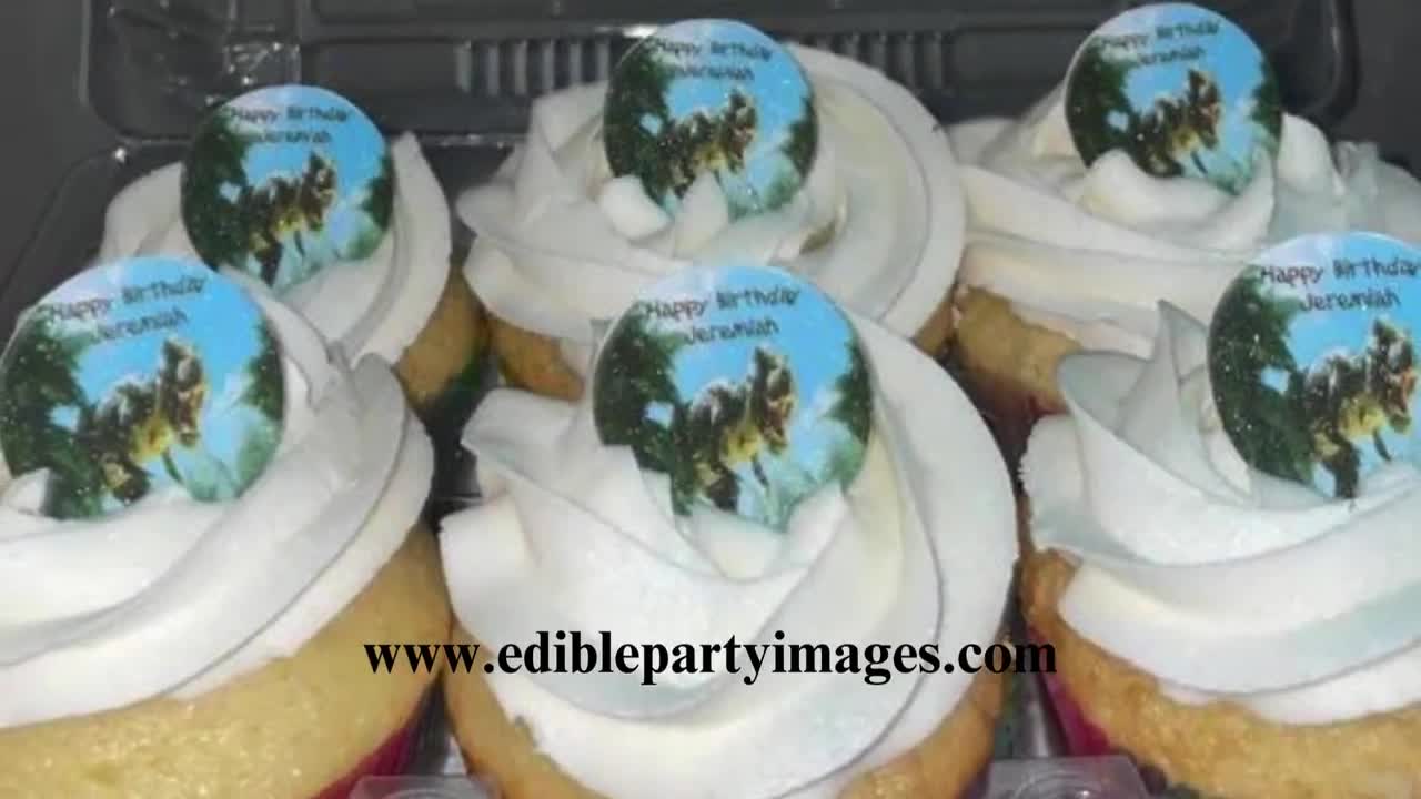 Custom Edible Photo Cake Pictures on Frosting Paper. Cupcakes