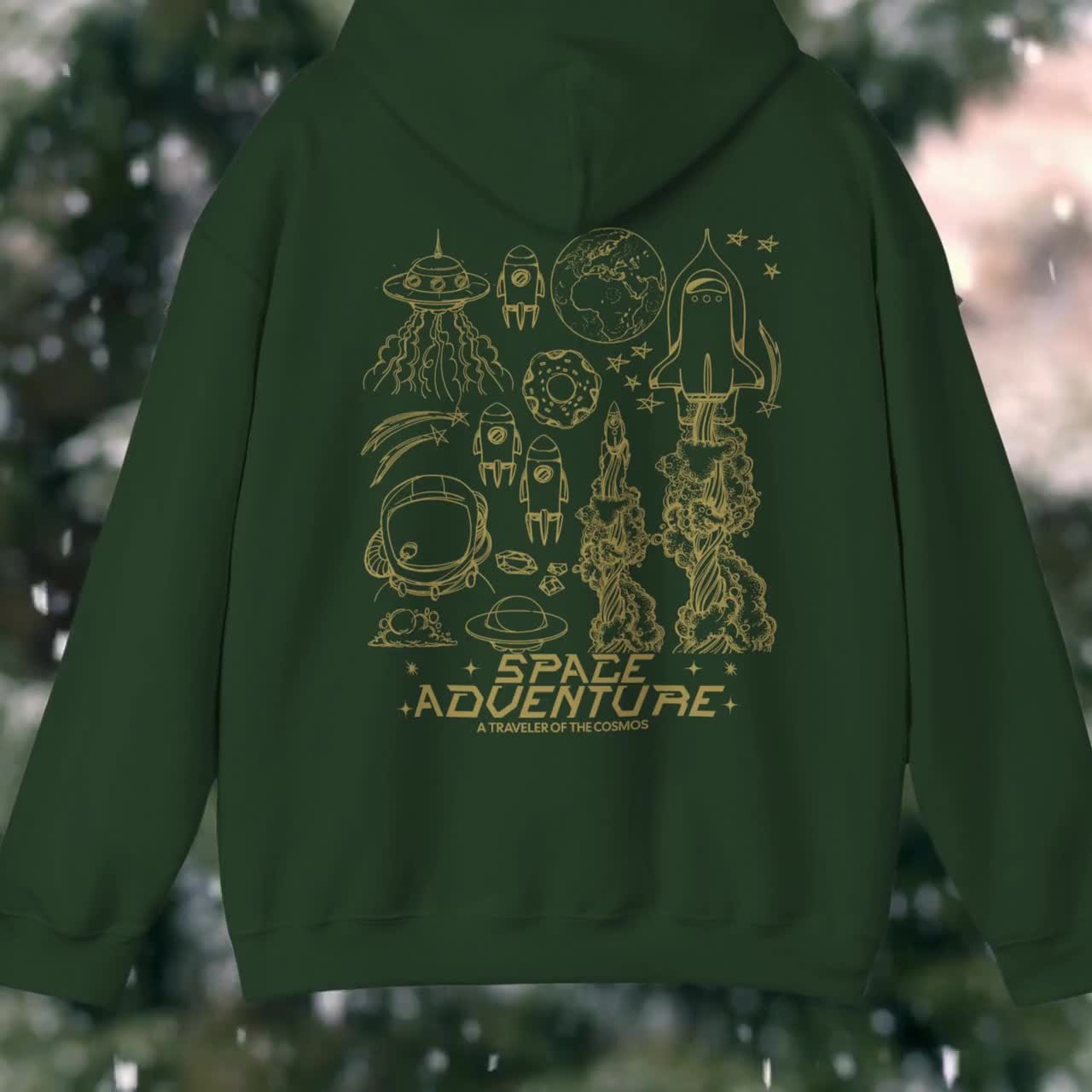 Space Adventure Hoodie, Sweatshirt for Space Lovers, Cosmic Gift