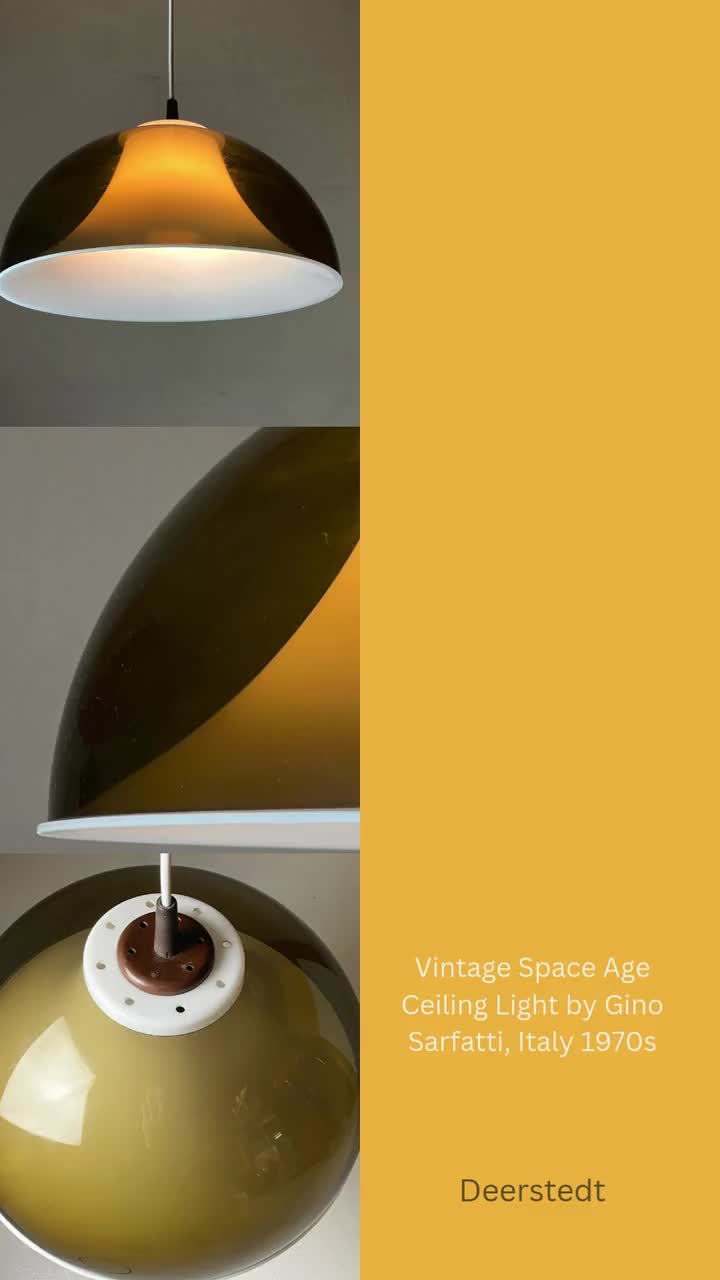 独70年代　G. Sarfatti for Insta GmbH スペースエイジ ヴィンテージ スペース エイジ シーリング ライト、Gino Sarfatti
