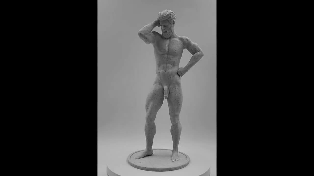 Elegant Asher deals Dancing to the Music of his Heart // Solid 3D Printed Statue // MM85