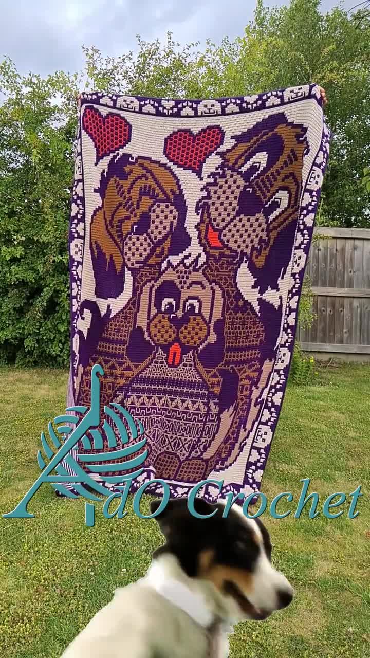 DOG IN BLANKET CDセット Zen Tangle Dogs Blanket Mosaic Crochetkit - With Digital