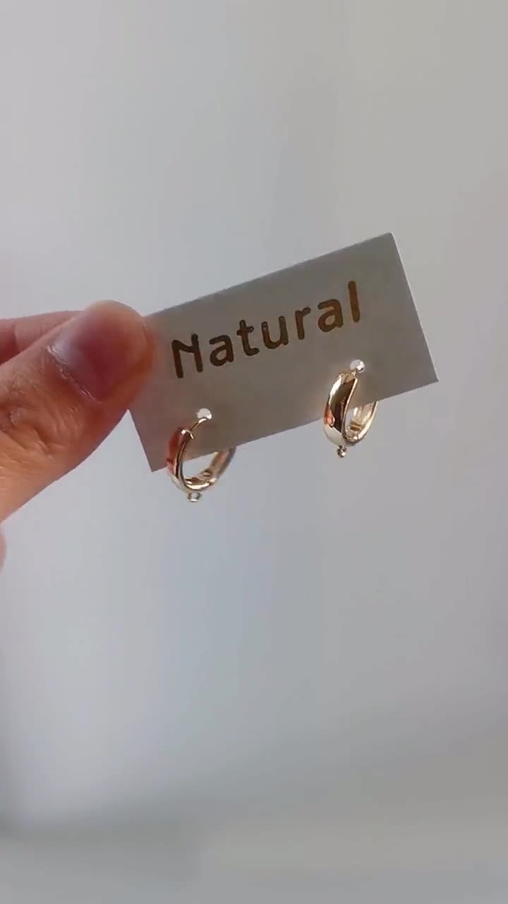 10個 15.5 x 17 mm 18K ゴールドメッキ レバーバックイヤリングパーツ