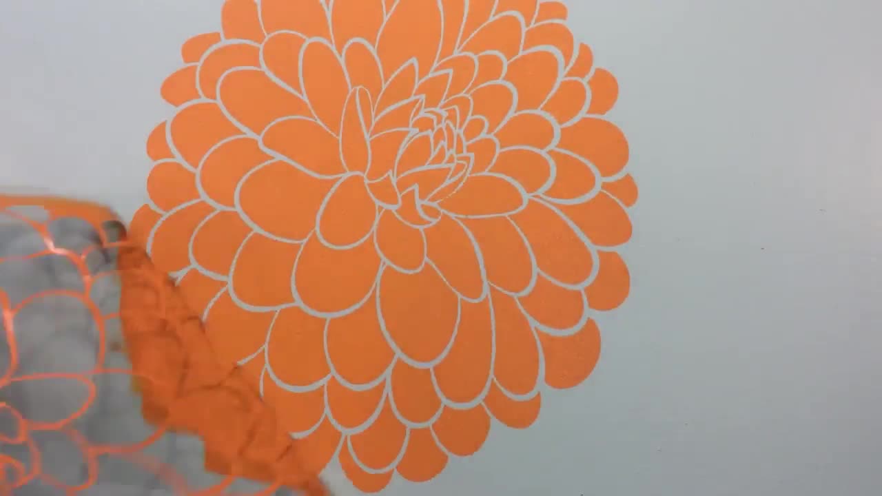Zinnia Flower Wall Stencils  Zinnia Wall Stencil – My Wonderful Walls