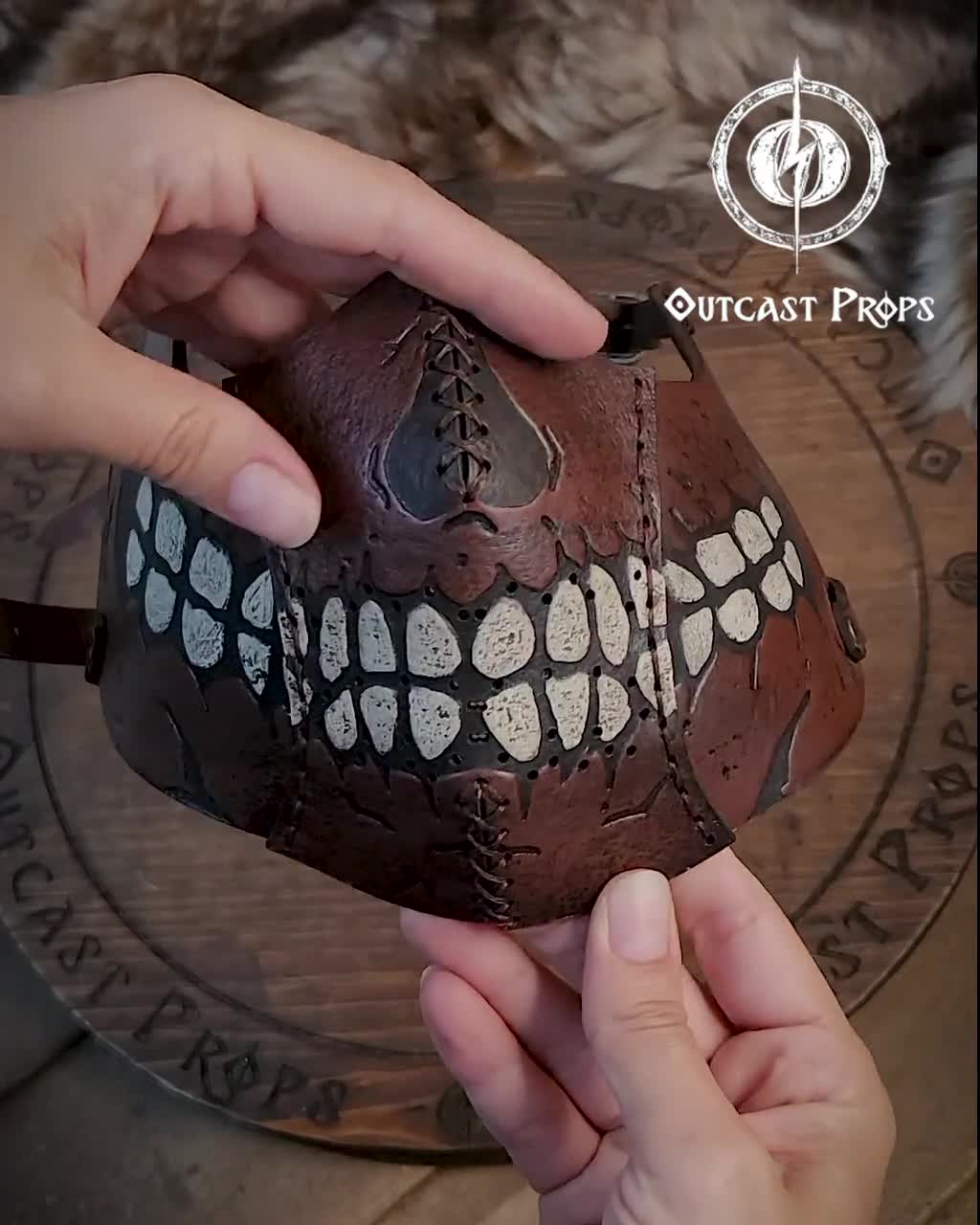 Zombie Leather Face Mask Walking Dead Bitters for Cosplay or
