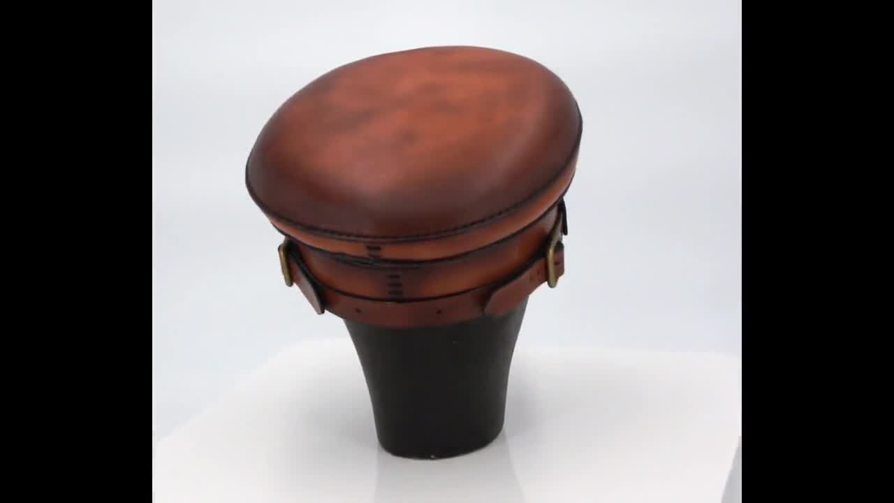 Handmade Leather Cap, Train Conductor Cap, Steampunk Cap