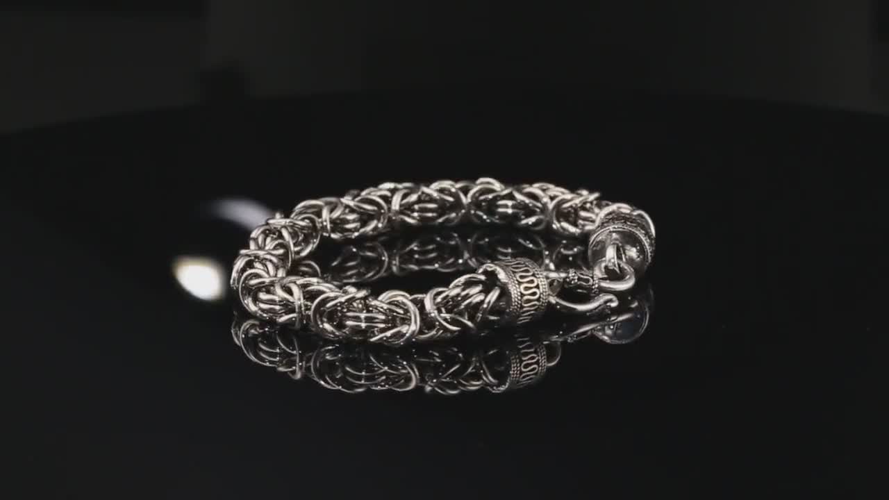 Estate Sterling Textured Link Bracelet + Diamond Hook Clasp – A. Brandt +  Son