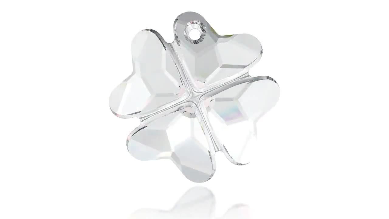 Clover Pendant 6764 Swarovski® Dark Moss Green (260) 23mm