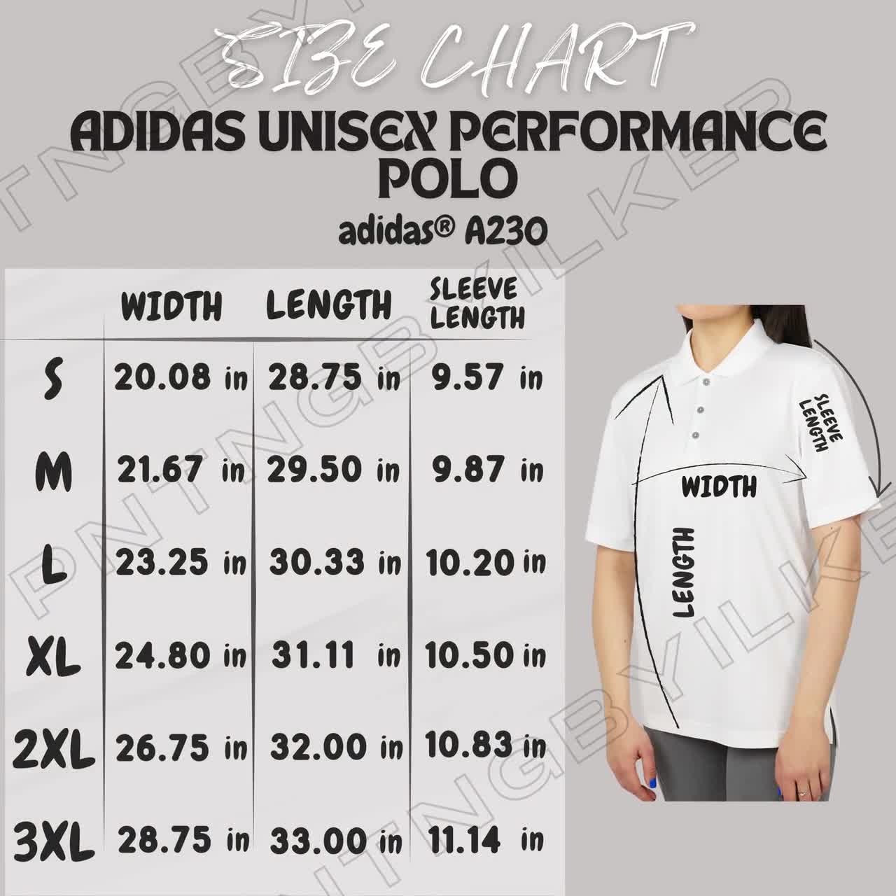 Polo T-shirt Size Chart I Adidas A230 Size Chart Polo Size Chart