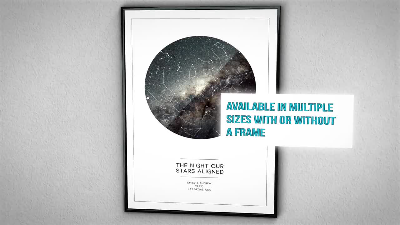 Name a Star - A4 Framed Set - Buy a Star Personalised Gift