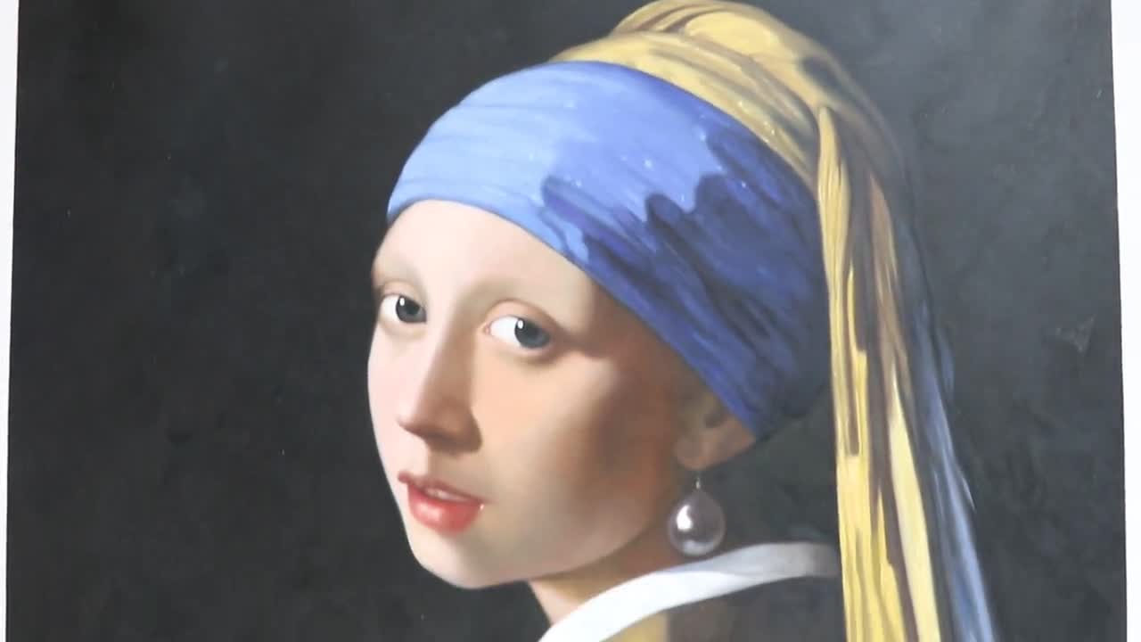 真珠の耳飾りの少女 - ヨハネス・フェルメールの手描き油絵複製