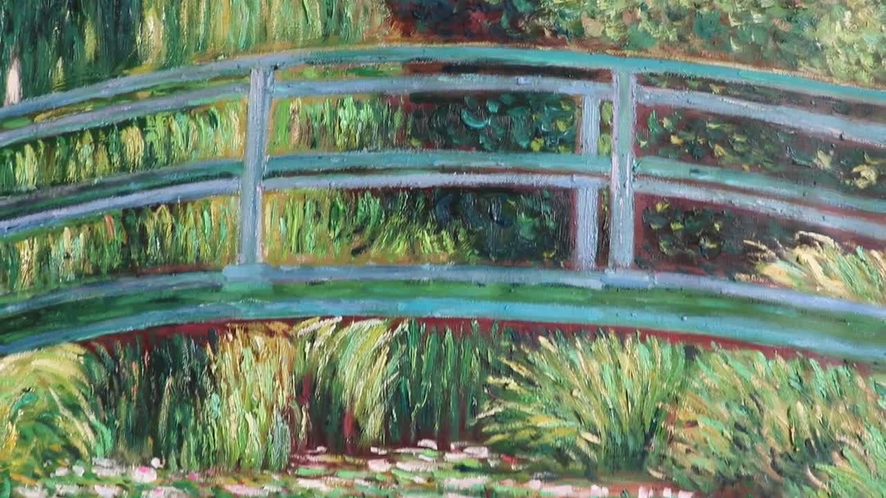 The Japanese Footbridge and the Water Lily Pool, Giverny - Claude