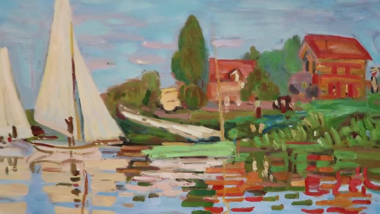 The Regatta at Argenteuil - Claude Monet Hand-painted Oil Painting