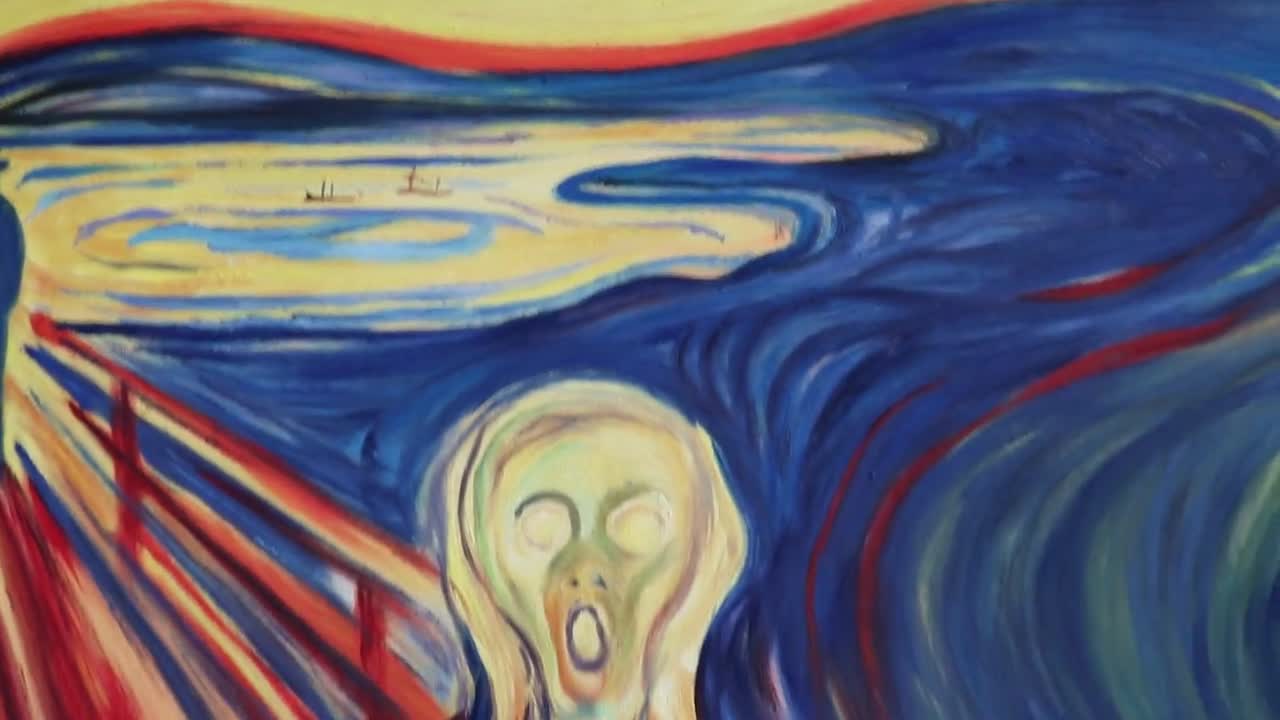 叫び 1893 - エドヴァルド・ムンクの手描き油絵複製、生命の 叫び 1893 - エドヴァルド・ムンクの手描き油絵複製、生命の