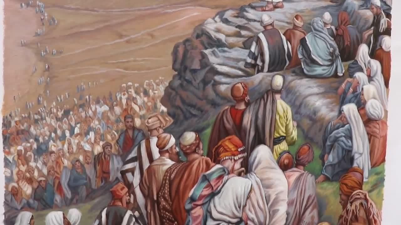 The Sermon of the Beatitudes James Tissot hand painted oil painting Jesus Christ spells out the path to holiness happiness in Matthew