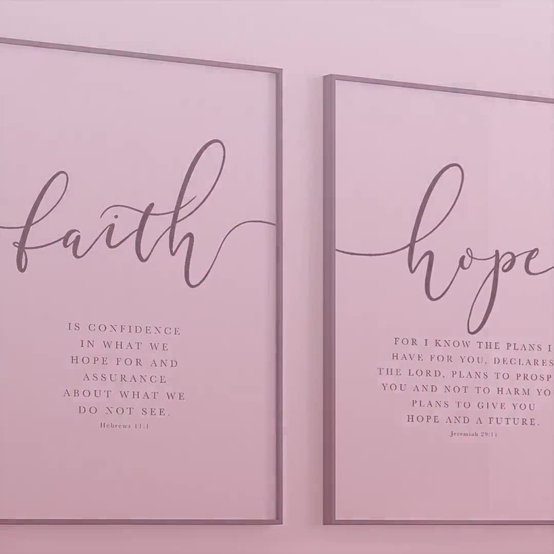 Christian Digital Art Print Faith Hope Love Greek Translation 