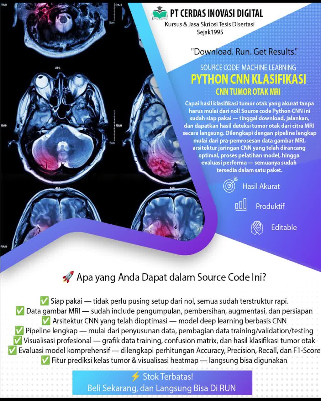 Python CNN-broncode: MRI-classificatie hersentumor (downloaden en uitvoeren) video poster