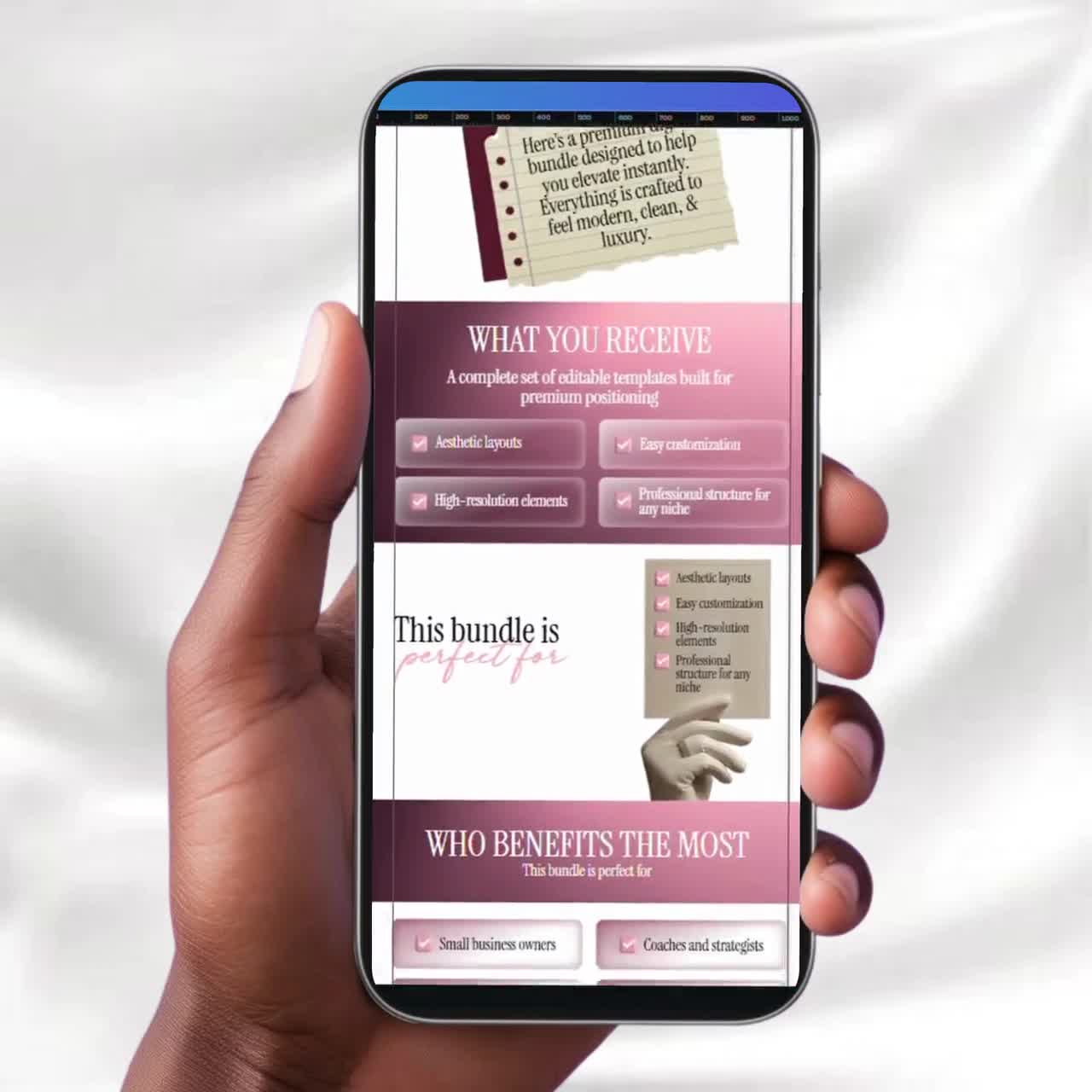 Beacons, Stan Store Sales Page Template, Customizable Canva Sales Page For Stan Store and Beacons, Canva Template Instant Download video poster