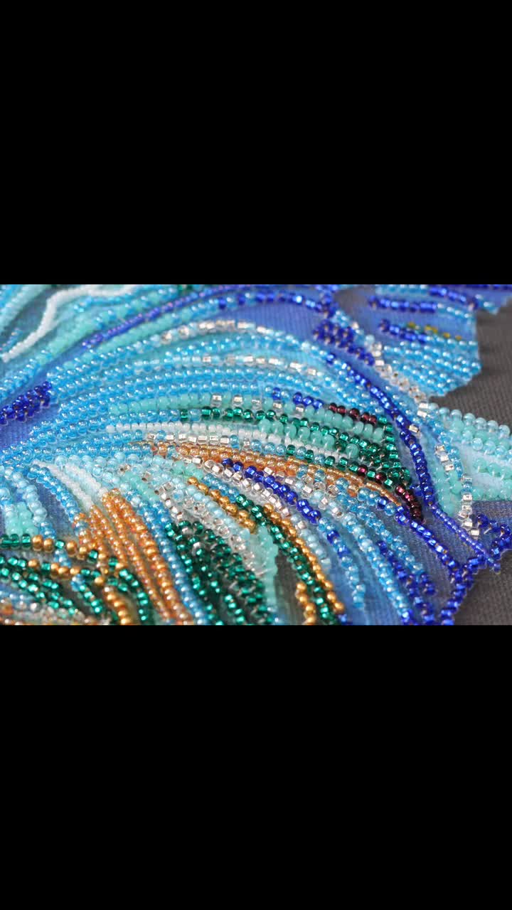 Bead Embroidery Kit - Blue Gold AB-746