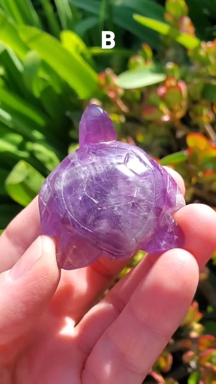 ☆超美品☆ ジオード 可愛いいカメの石の置物 約15cm ピンク